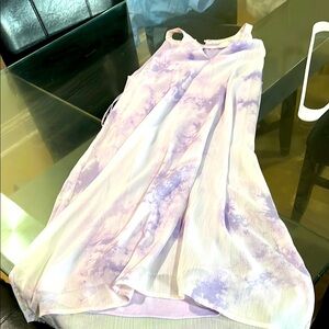 Purple and White Kids Dress